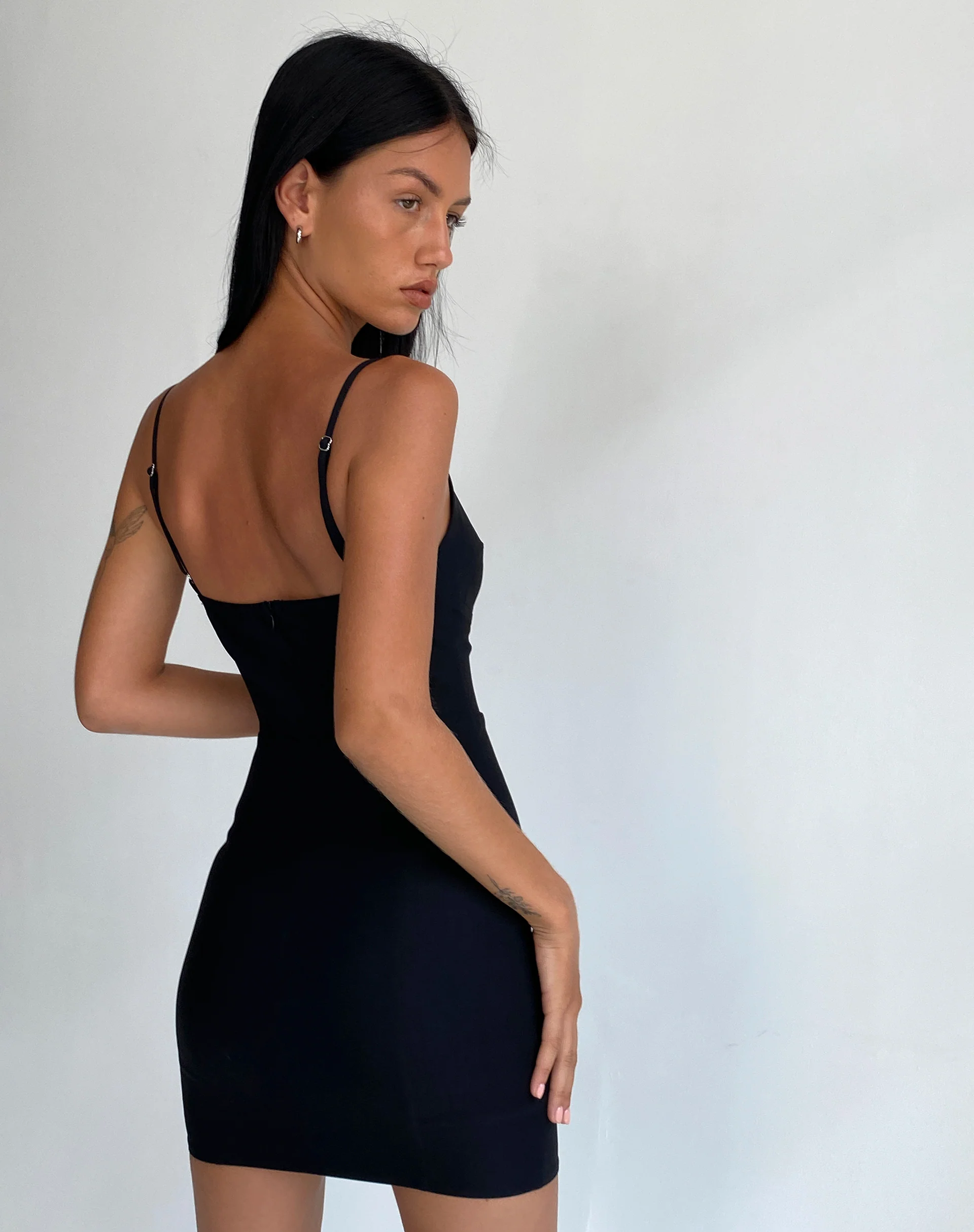 Olesia Mini Dress in Tailoring Black - Image 4