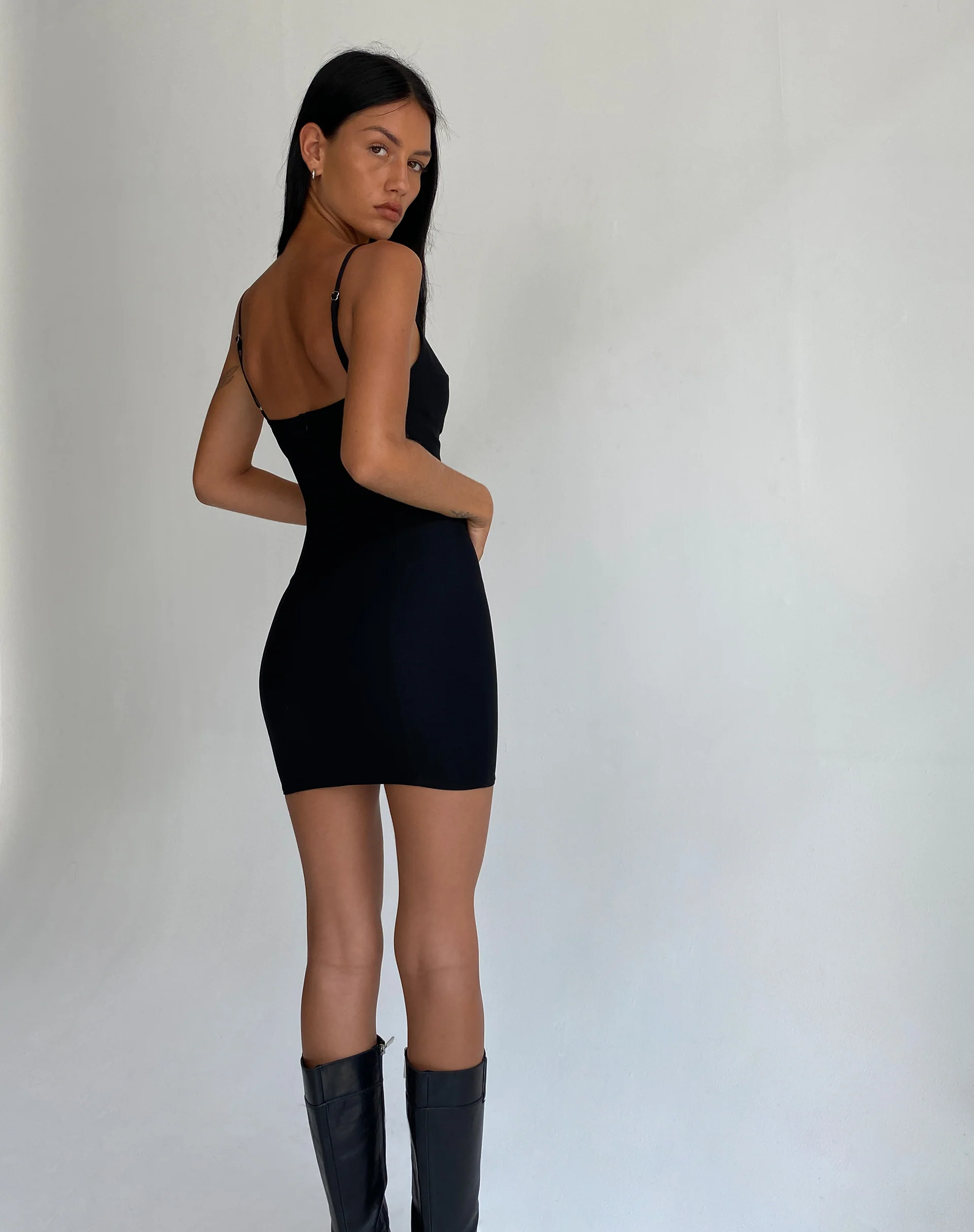 Olesia Mini Dress in Tailoring Black - Image 6