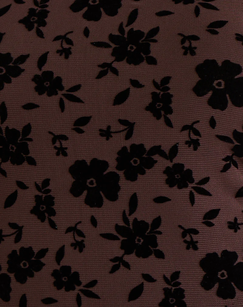 Olivera Top in Brown Garden Floral - Image 6