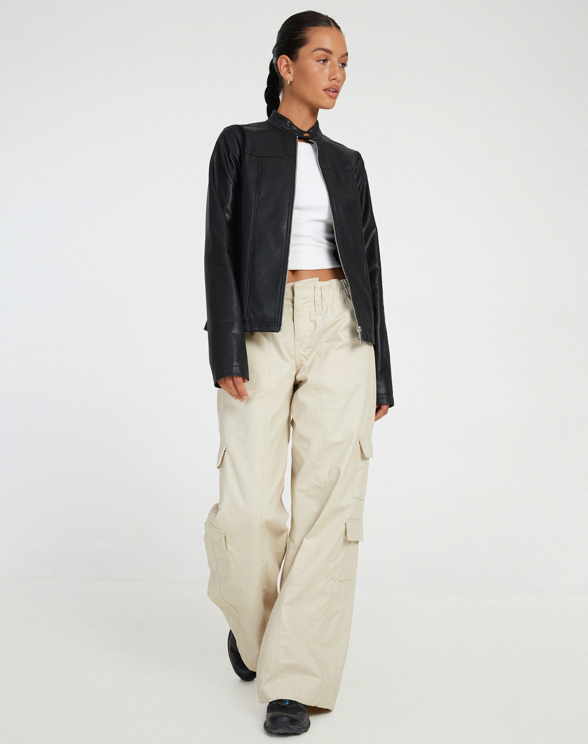 Olivia Jacket in PU Black - Image 4