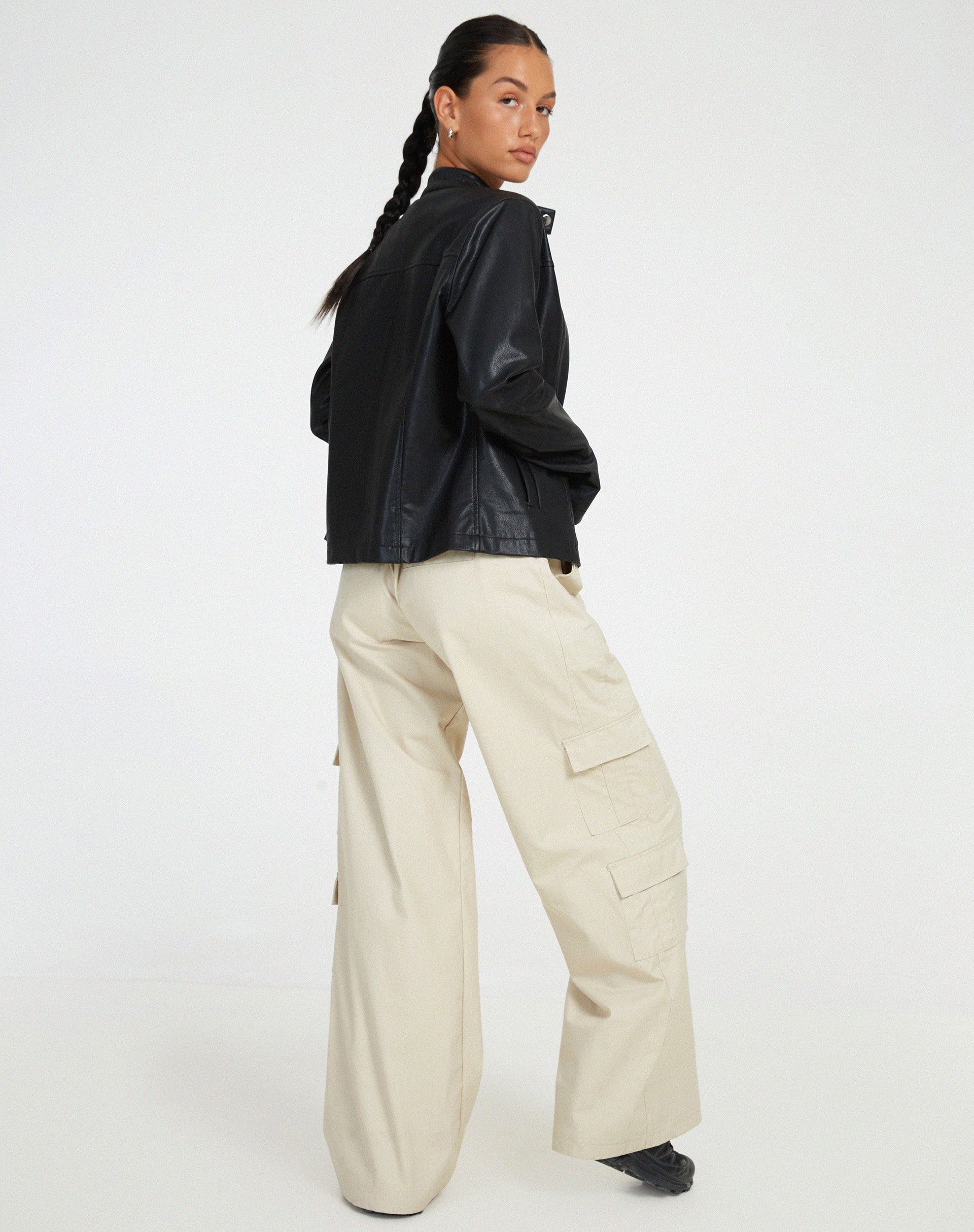 Olivia Jacket in PU Black - Image 6
