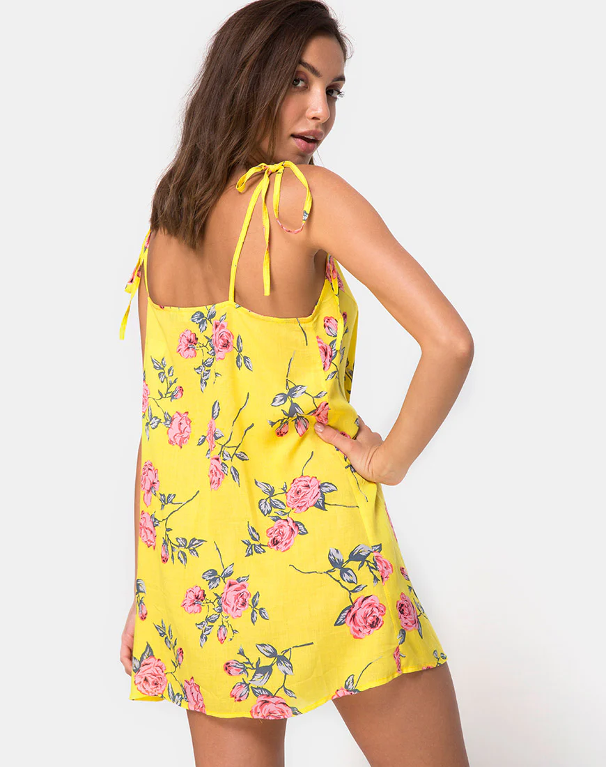 Osla Slip Dress in Candy Rose Yellow - Image 2