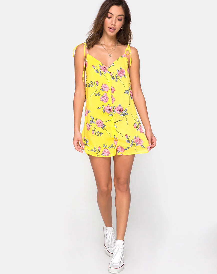 Osla Slip Dress in Candy Rose Yellow - Image 3