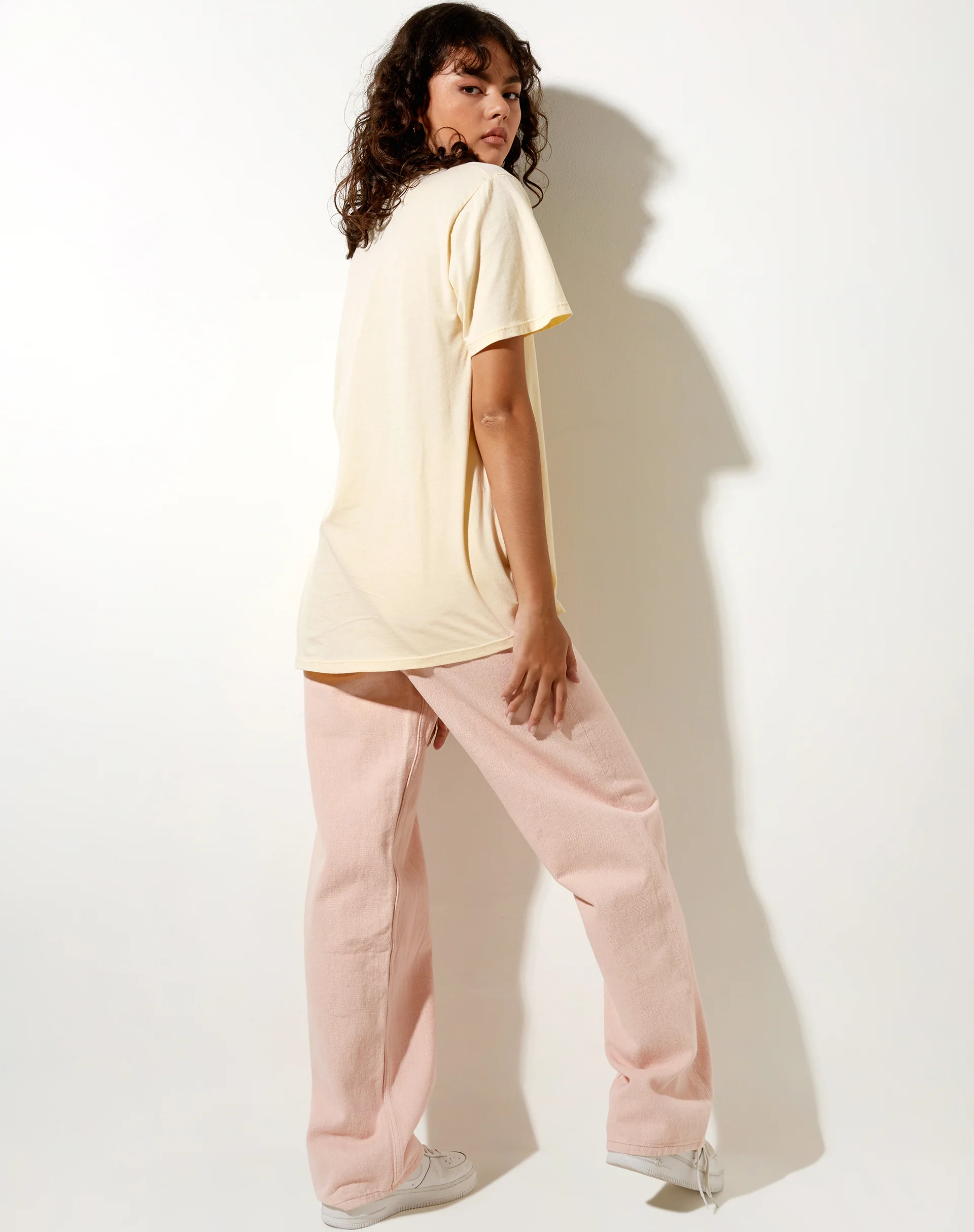 Oversize Basic Tee in Buttercream Pearl Sands - Image 4