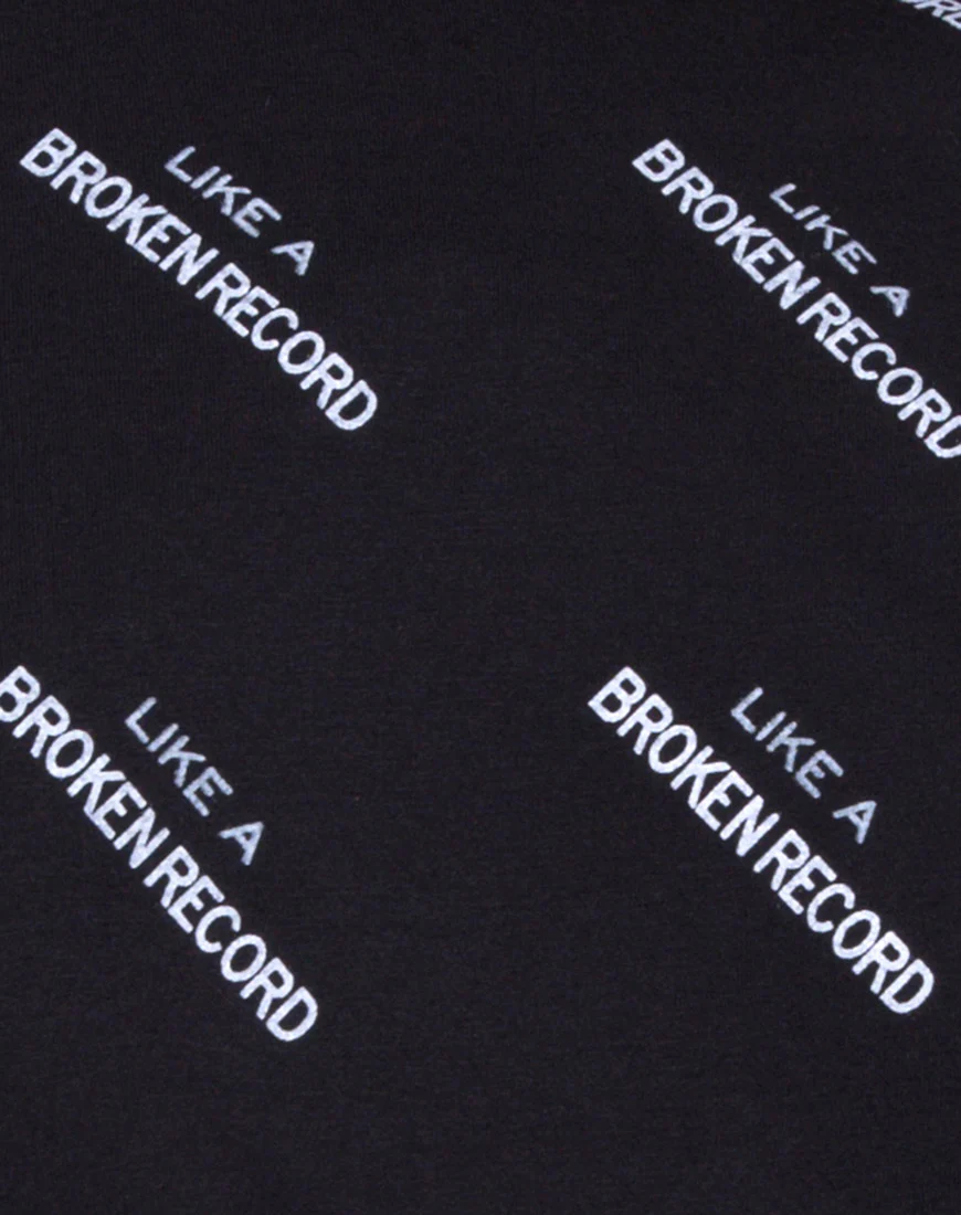 Oversize Basic Tee in Like a Broken Record - Image 5