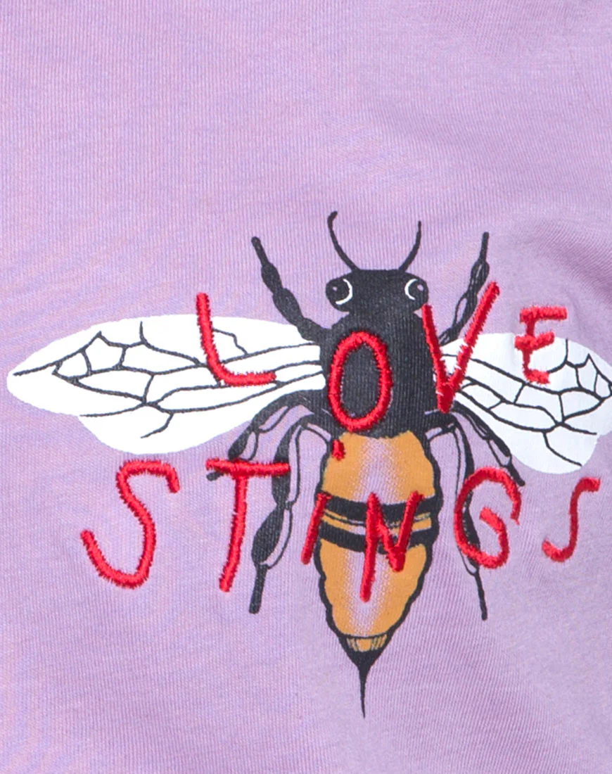 Oversize Basic Tee in Lovestings Lilac - Image 5