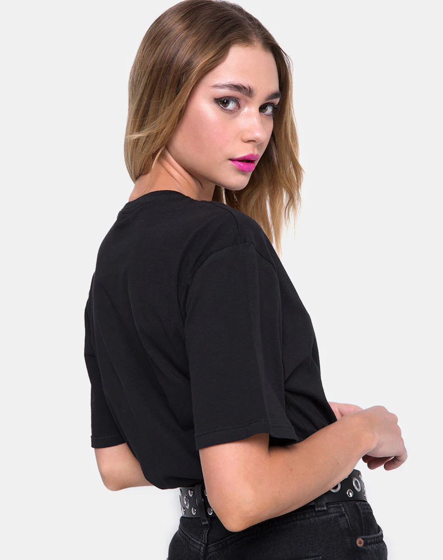 Oversize Basic Tee in Not a Designer Black - Image 2