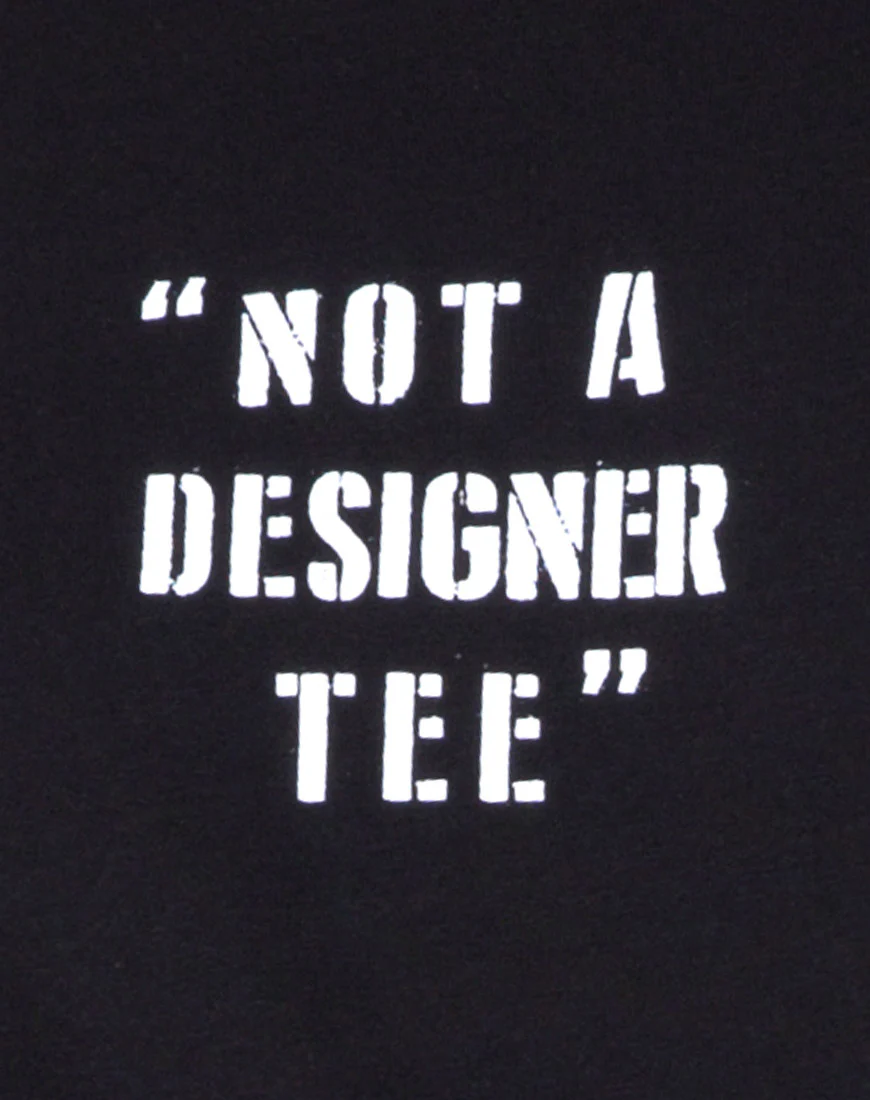 Oversize Basic Tee in Not a Designer Black - Image 5
