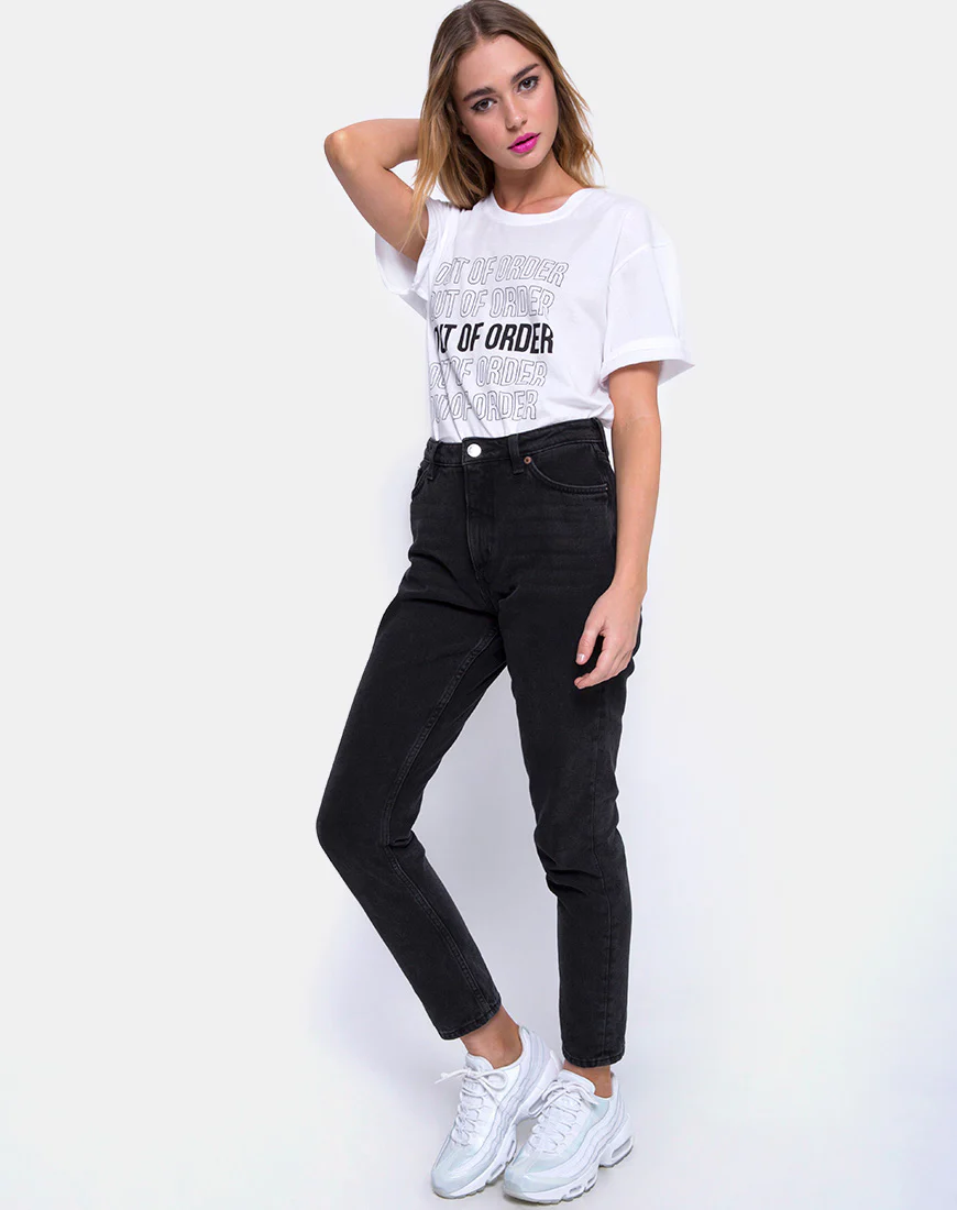 Oversize Basic Tee in Out of Order White - Image 3