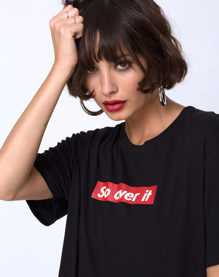 Oversize Basic Tee in So Over It - Image 2