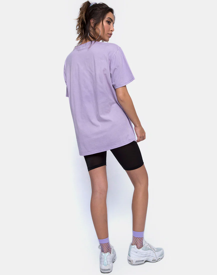 Oversize Basic Tee in Lilac "So Over It" - Image 4