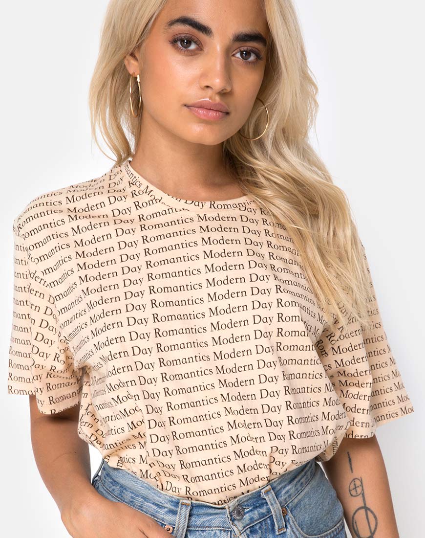 Oversize Basic Tee in Modern Day Romantic - Image 2
