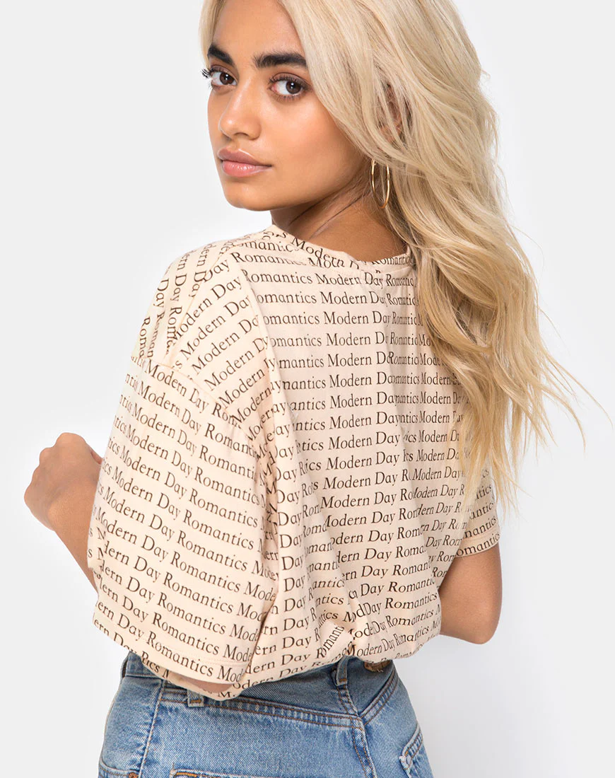 Oversize Basic Tee in Modern Day Romantic - Image 3