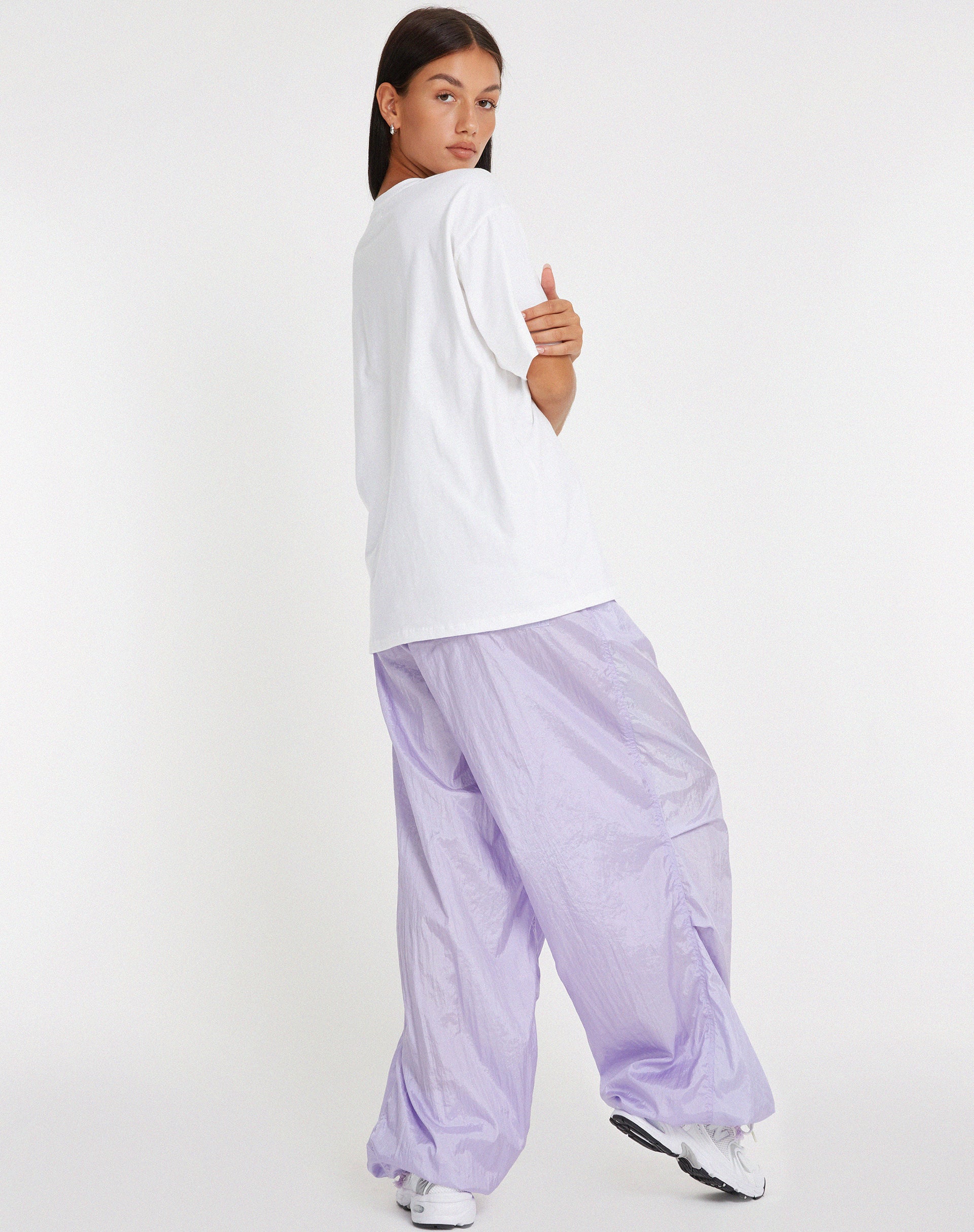 Oversize Basic Tee in White Bite Me - Image 4