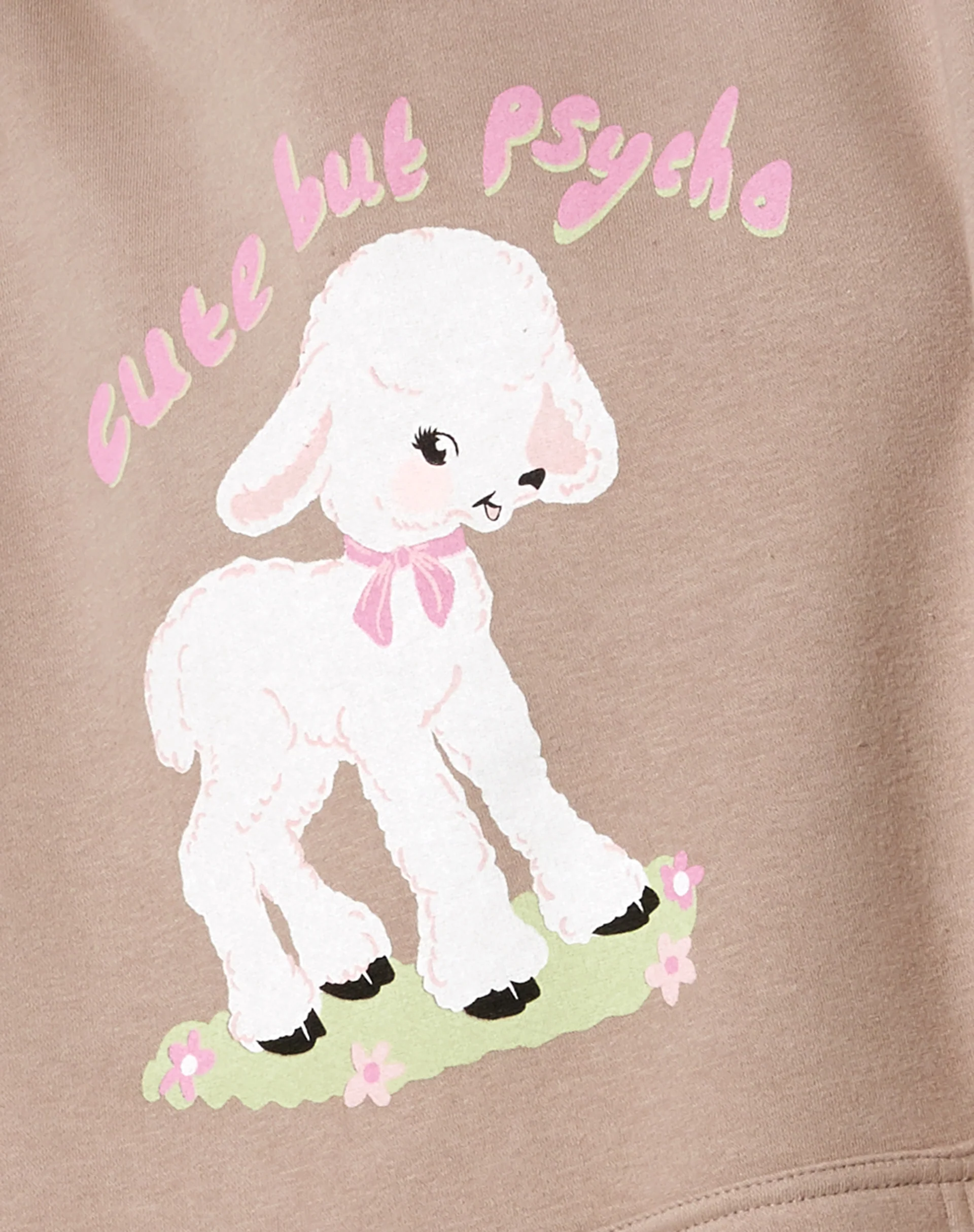 Oversize Hoodie in Mushroom Cute But Psycho - Image 6