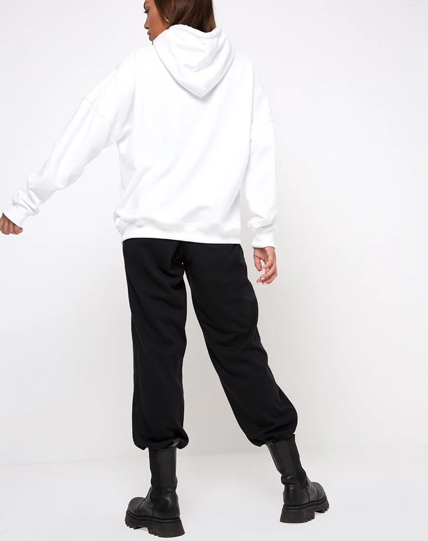 Oversize Hoody in White Angel Embro - Image 4