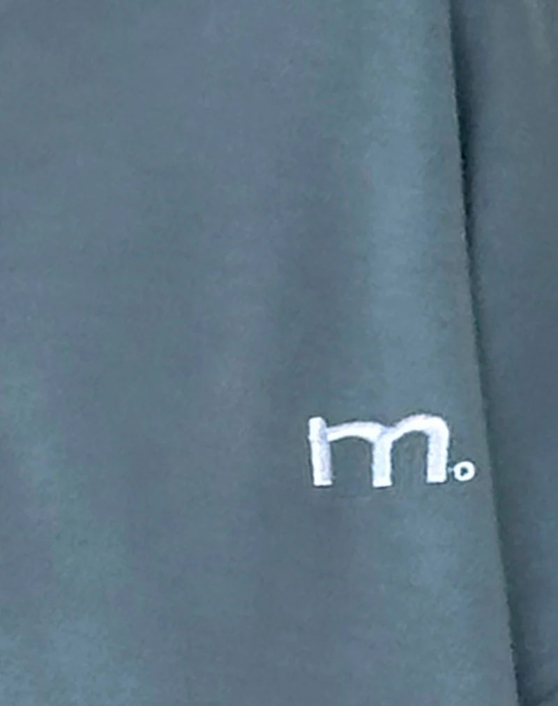Oversized Hoodie in Blue Mirage with White 'MOTEL' Embroidery - Image 6