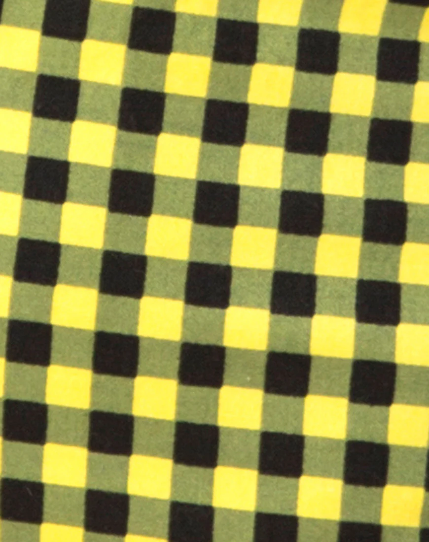Oxford Shirt in Medium Gingham Yellow - Image 5