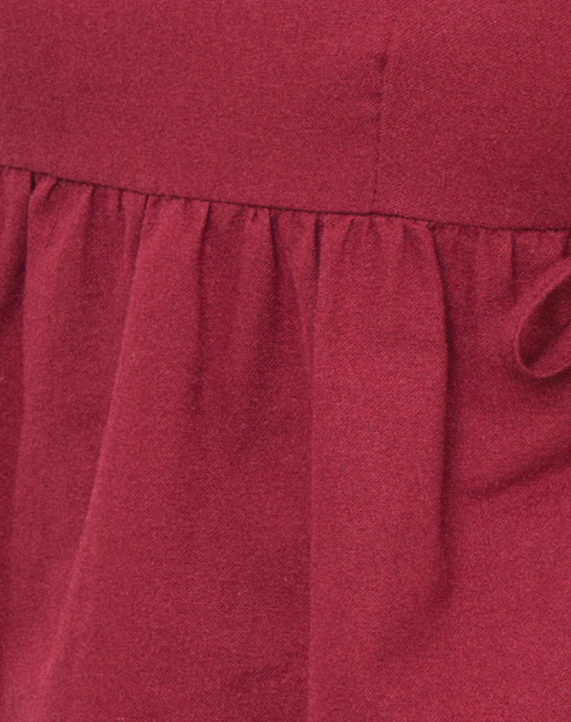 Palsi Tie Side Top in Burgundy - Image 6