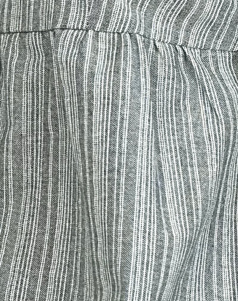 Palsi Tie Side Sleeveless Top in Green and White - Image 6