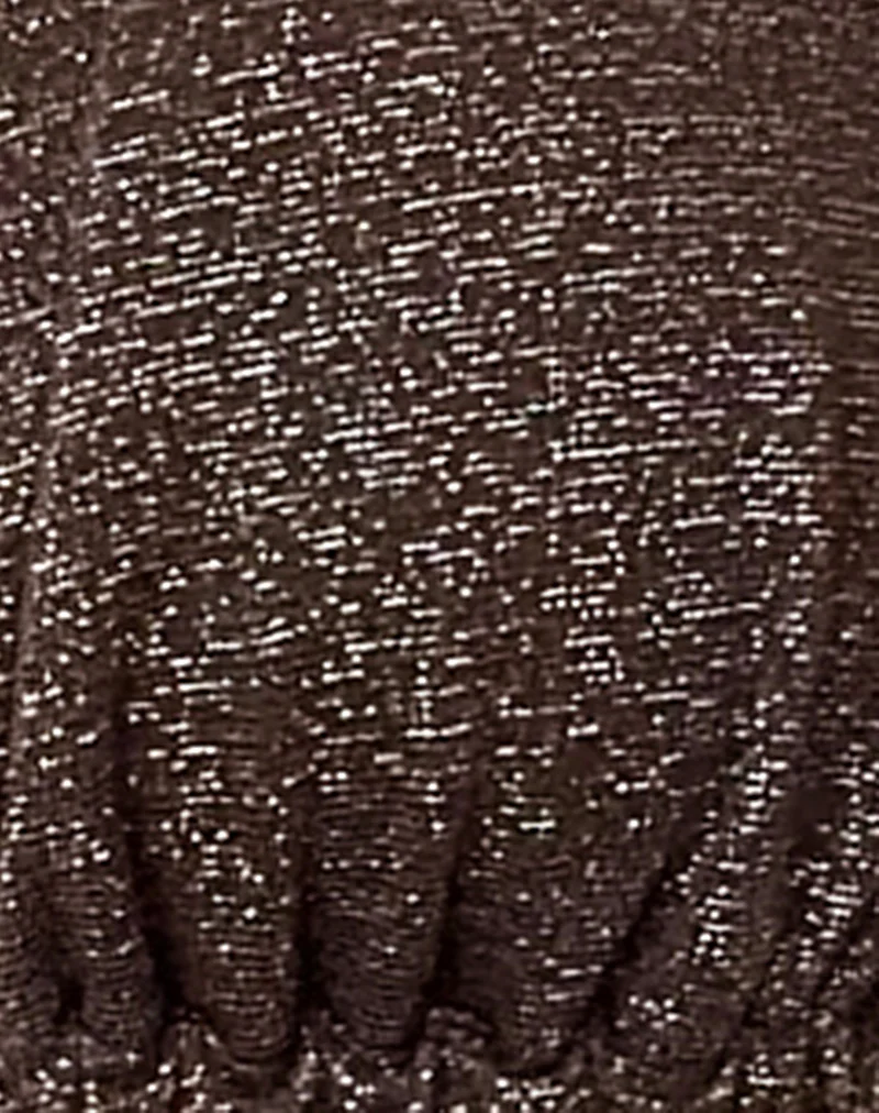 Pami Bikini Top in Brown Shimmer with Beads - Image 7