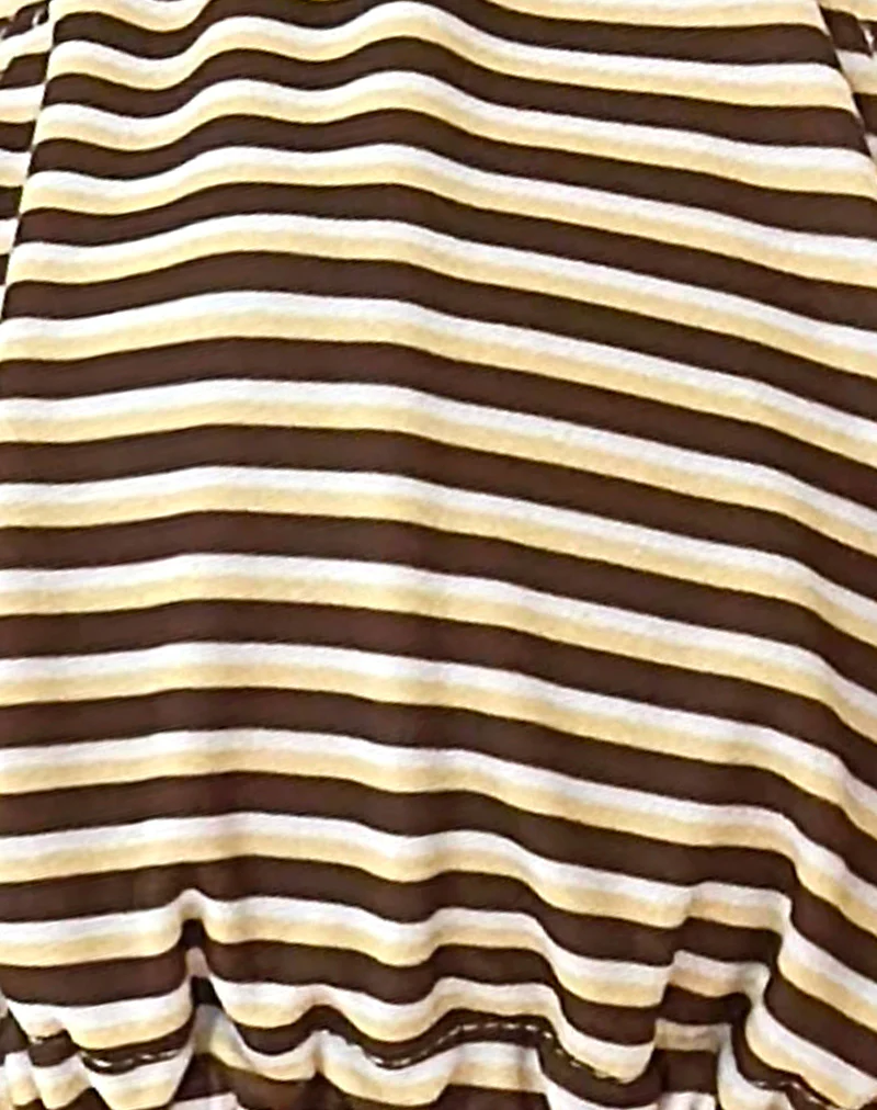 Pami Bikini Top in Horizontal Stripe Yellow - Image 6