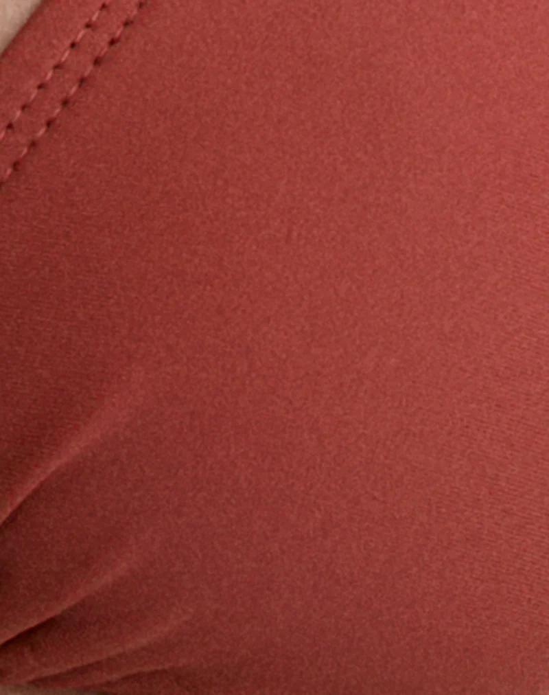 Pami Bikini Top in Matte Red Brick - Image 6