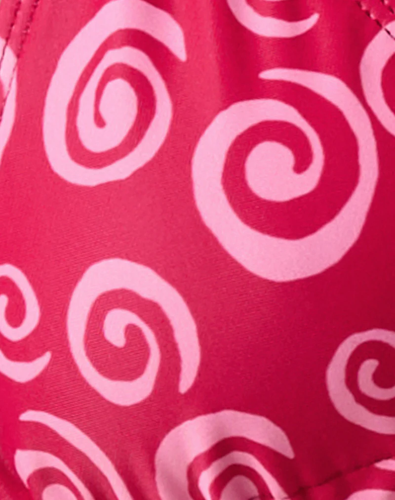Pamita Bikini Top in Mini Swirl Pink - Image 7