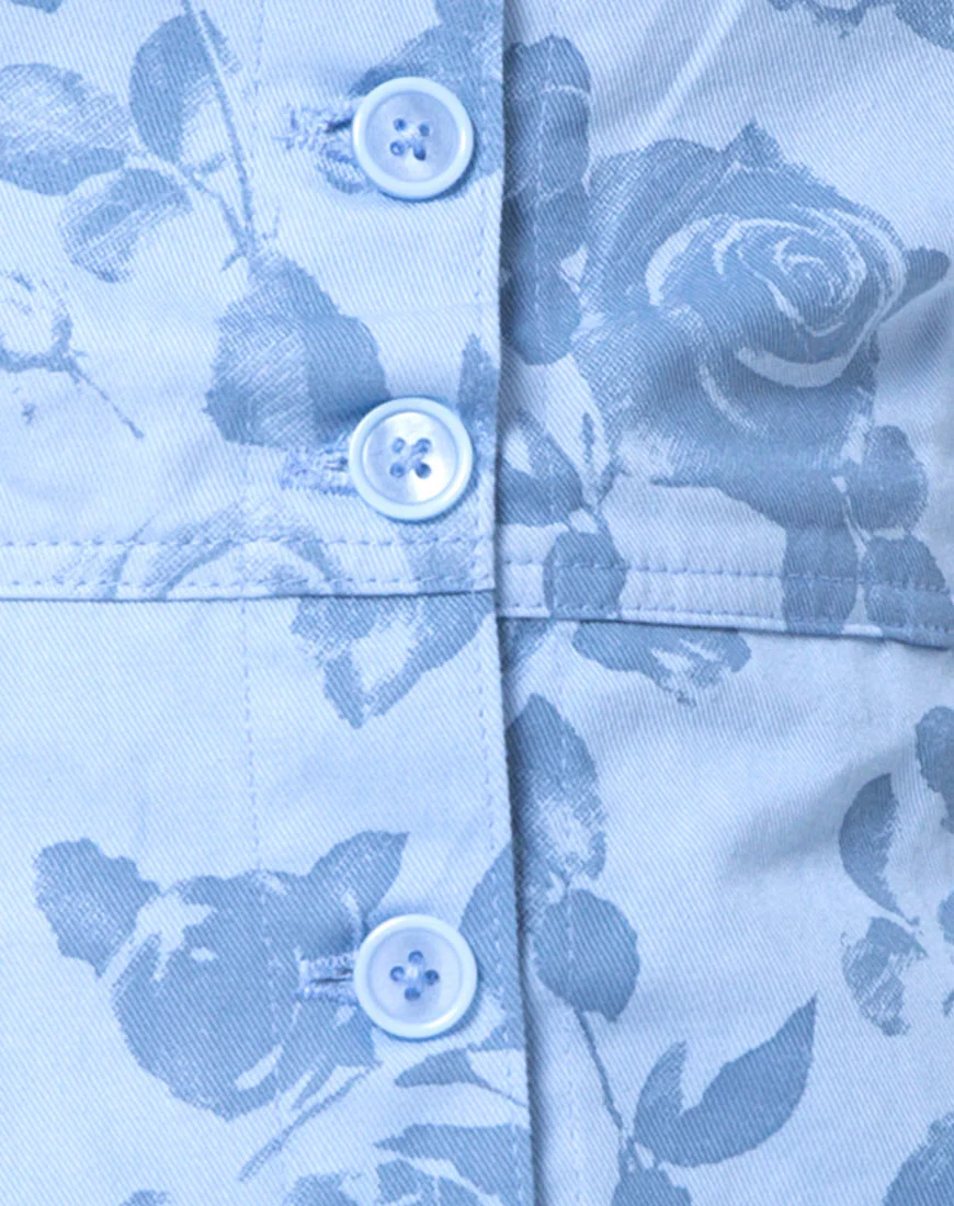 Pana Pinafore Dress in Sky Rose - Image 5