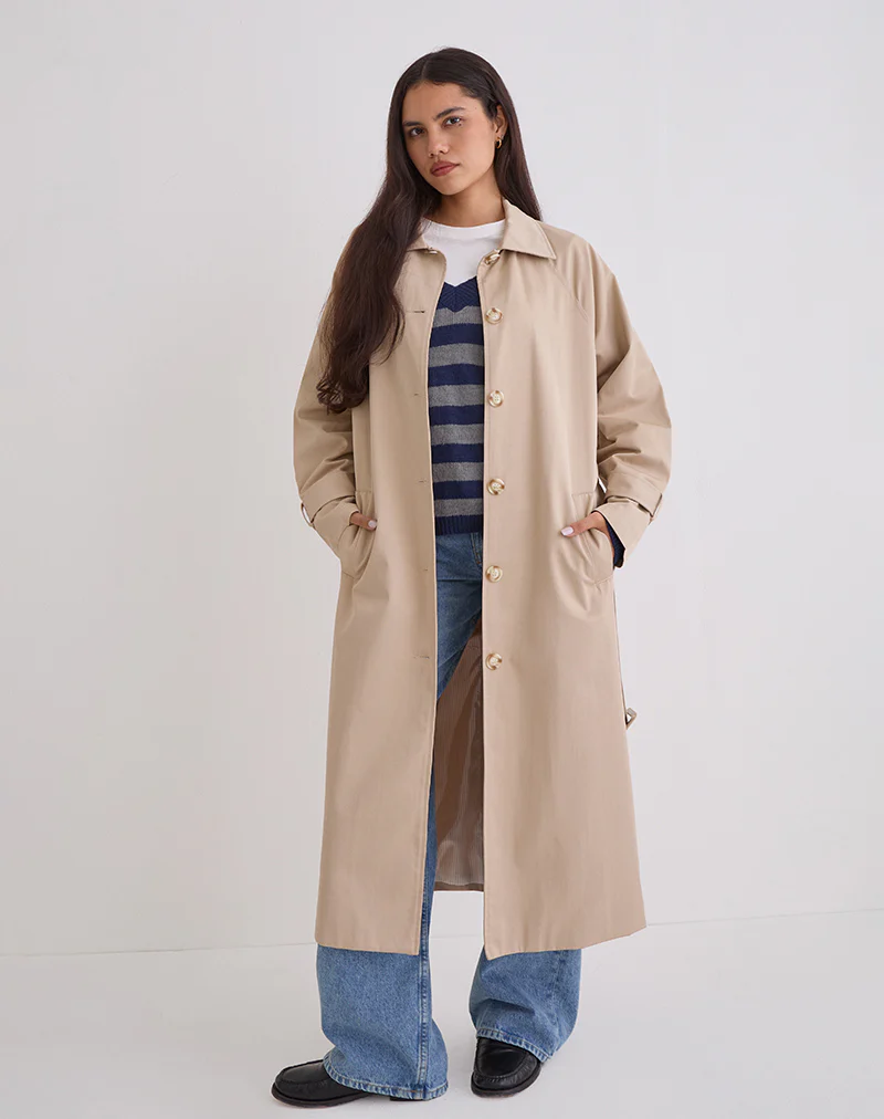 Panala Trench Coat in Sand - Image 4