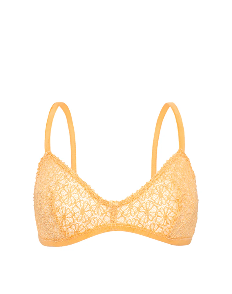 Panli Bra in Tonal Flower Lace Orange with Trim - Image 6