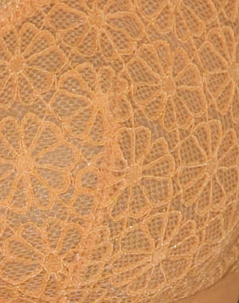 Panli Bra in Tonal Flower Lace Orange with Trim - Image 7