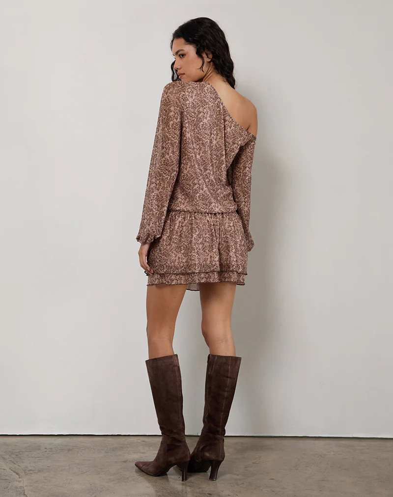 Papinka Dress in Mesh Vintage Paisley Pink - Image 3