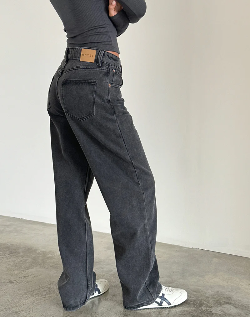 Parallel Jeans in Black Wash - Image 3