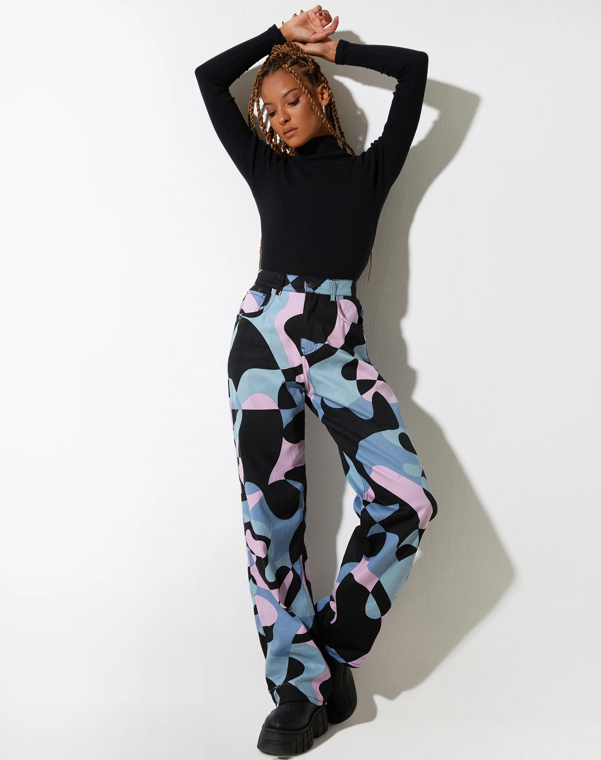 Parallel Jeans in Abstract Purple - Image 4