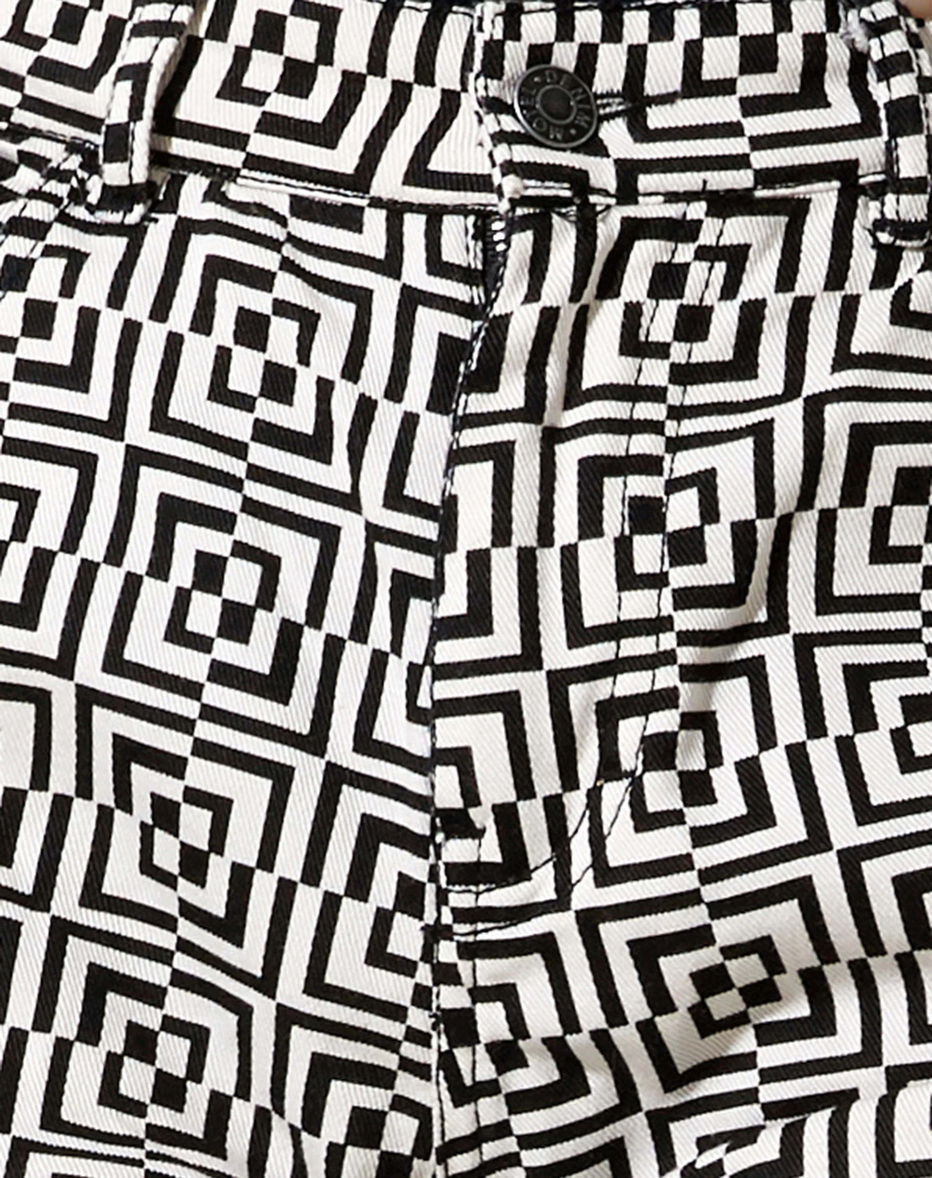 Parallel Jeans in Optic Square Black and White - Image 8