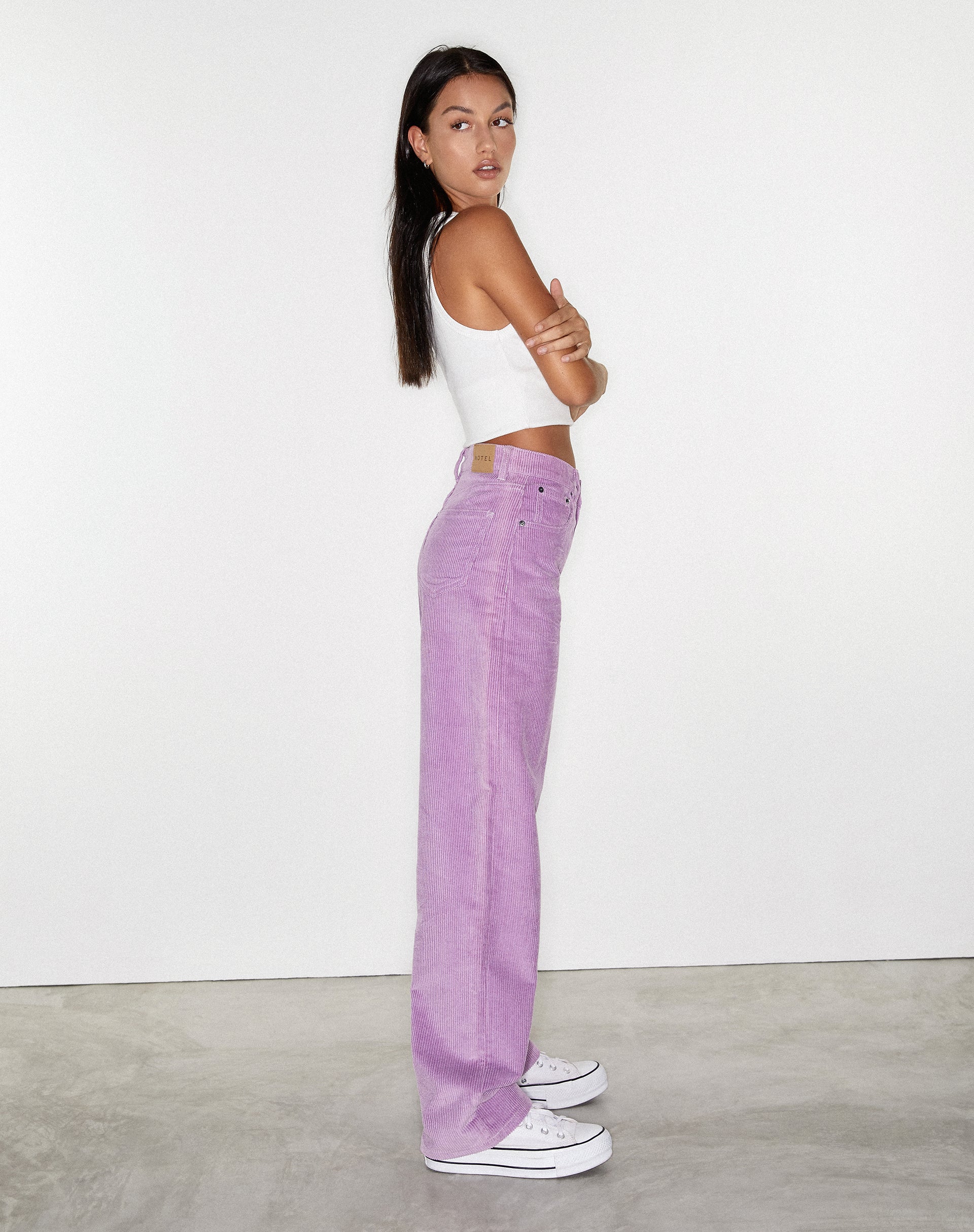 Parallel Trouser in Cord Lilac - Image 4
