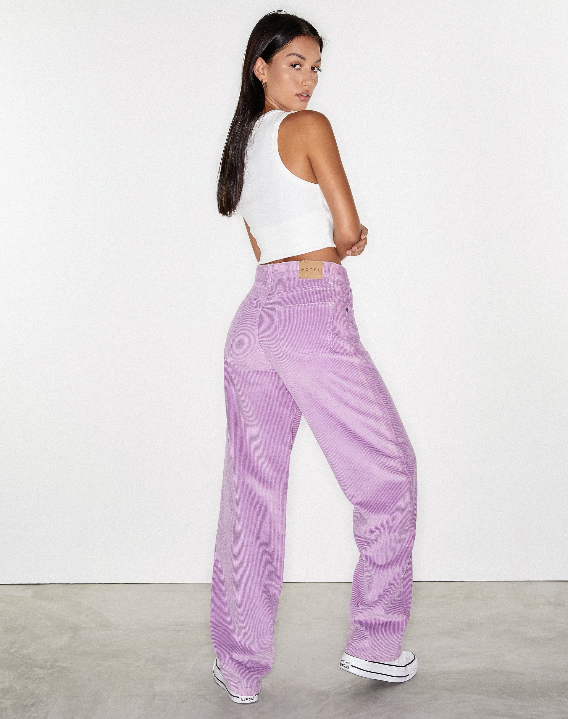 Parallel Trouser in Cord Lilac - Image 5