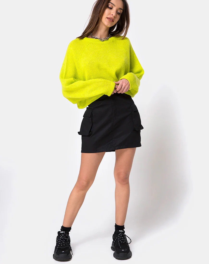 Pargo Cargo Skirt in Black - Image 3