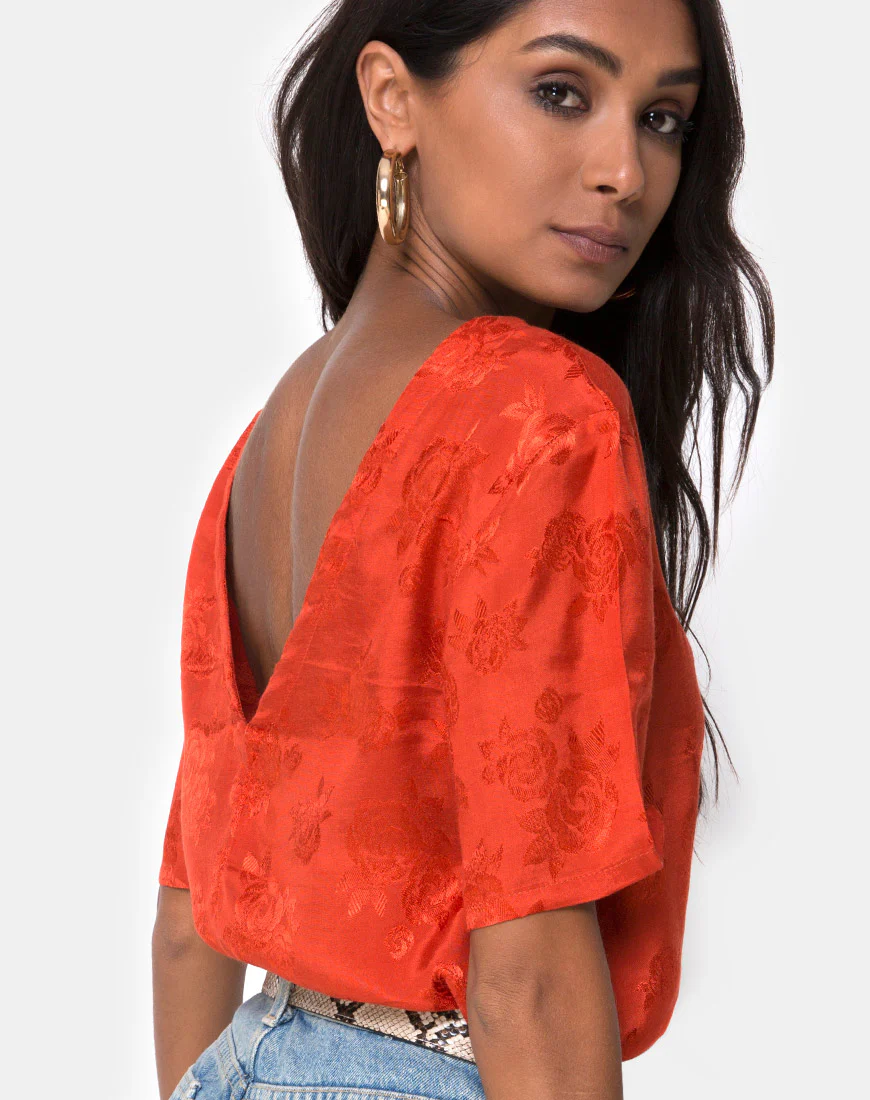 Parki Top in Satin Rose Rust - Image 2