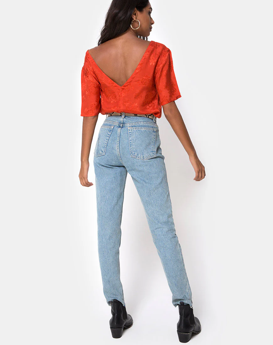 Parki Top in Satin Rose Rust - Image 4