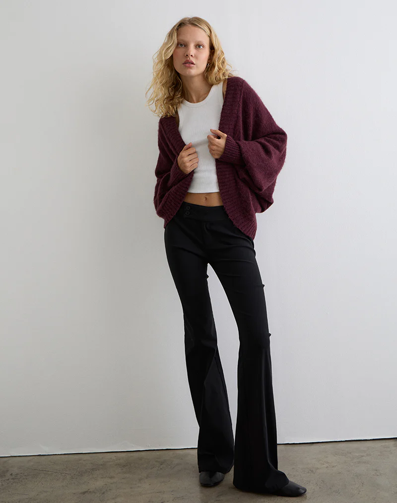 Pasha Shrug Cardigan in Dark Cherry - Image 3
