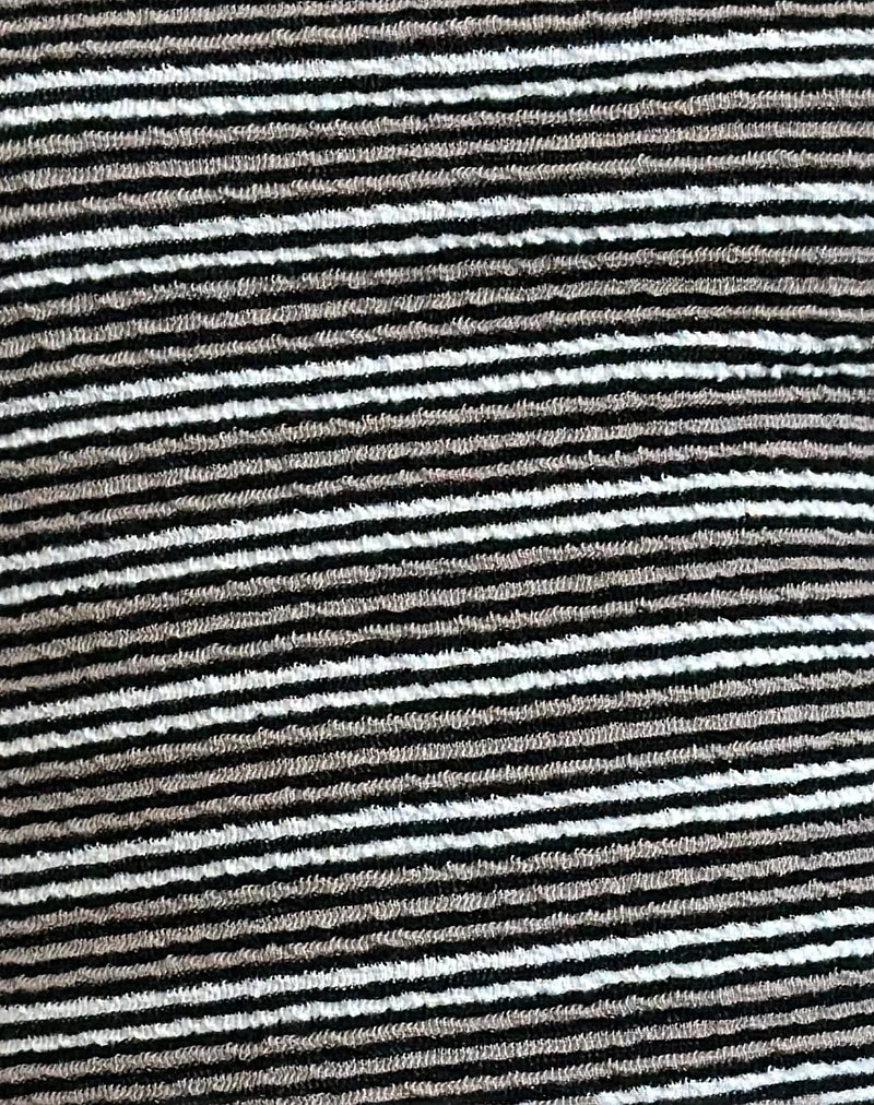 Peggy Bandeau Top in Black and Brown Stripe - Image 5