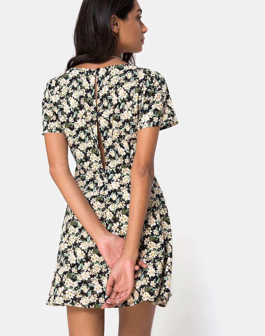 Peky Skater Dress in Aster Black - Image 3