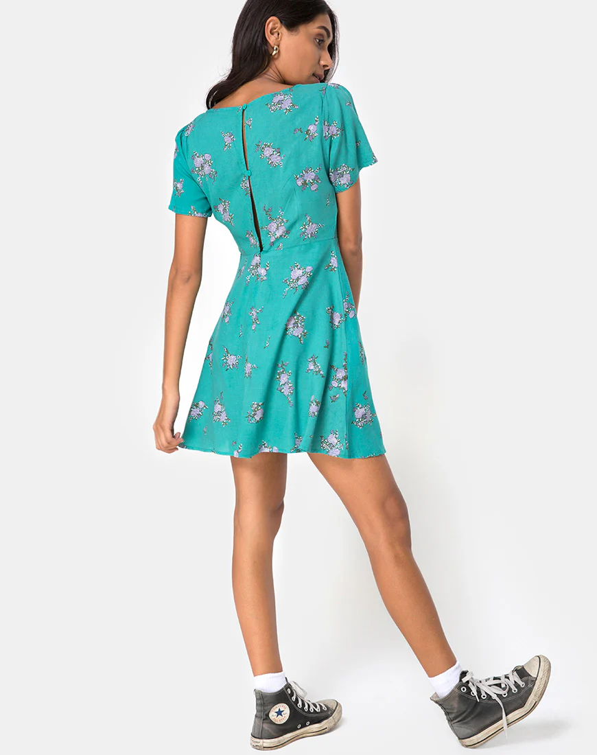 Peky Babydoll Dress in Soi Rose Green - Image 5