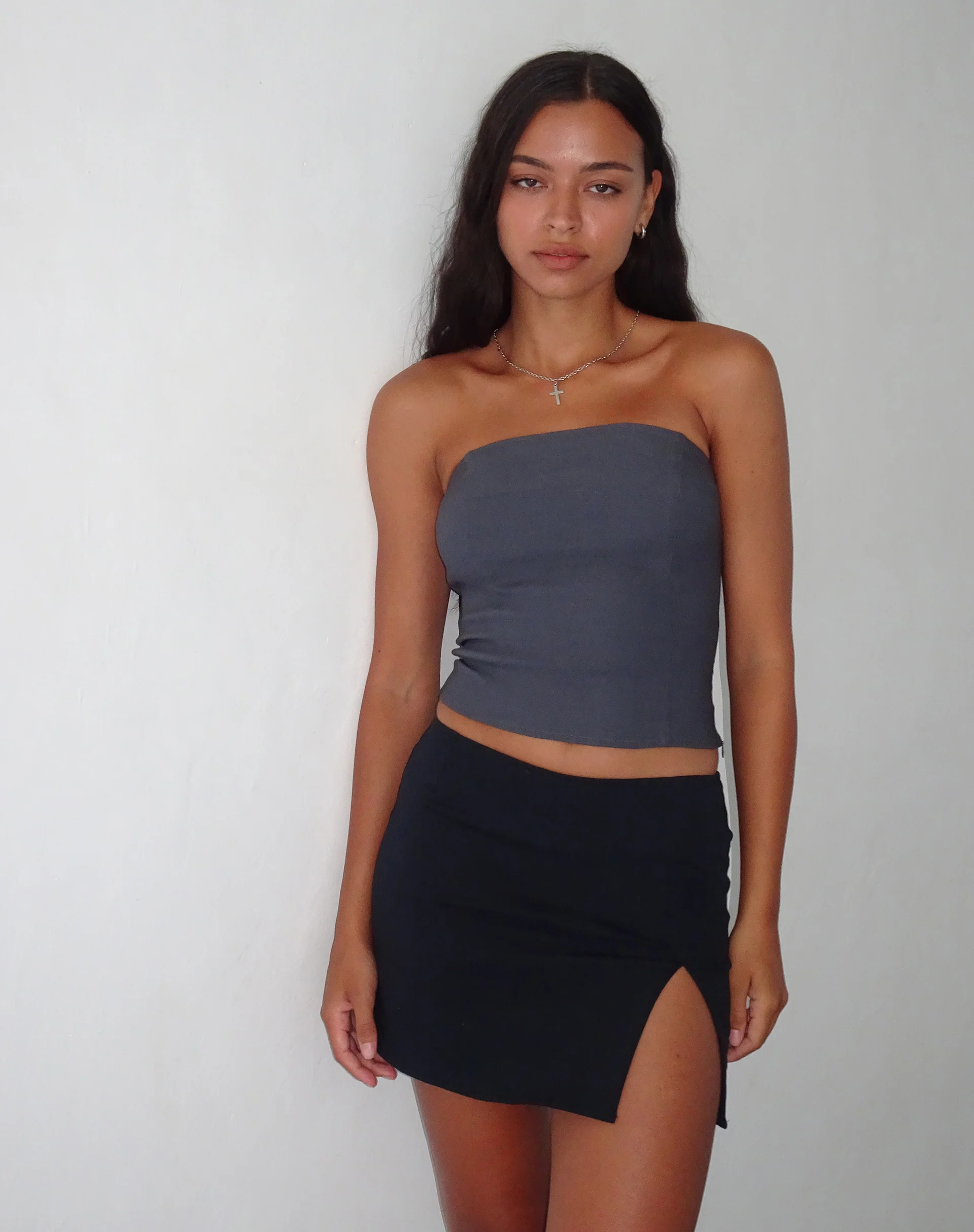 Pelma Mini Skirt in Twill Black - Image 3