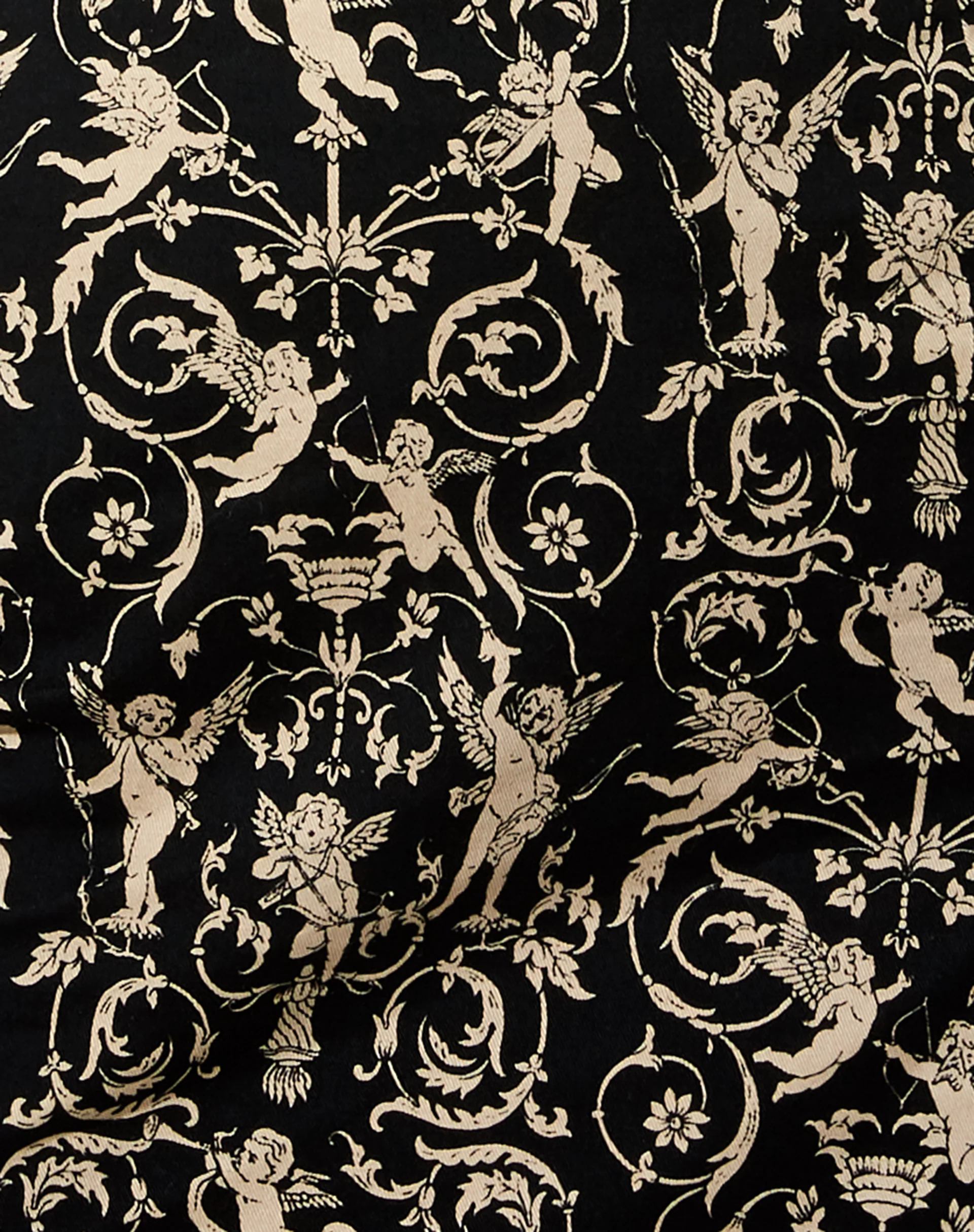 Pelmet Mini Skirt in Baroque Cherub Black and Gold - Image 5