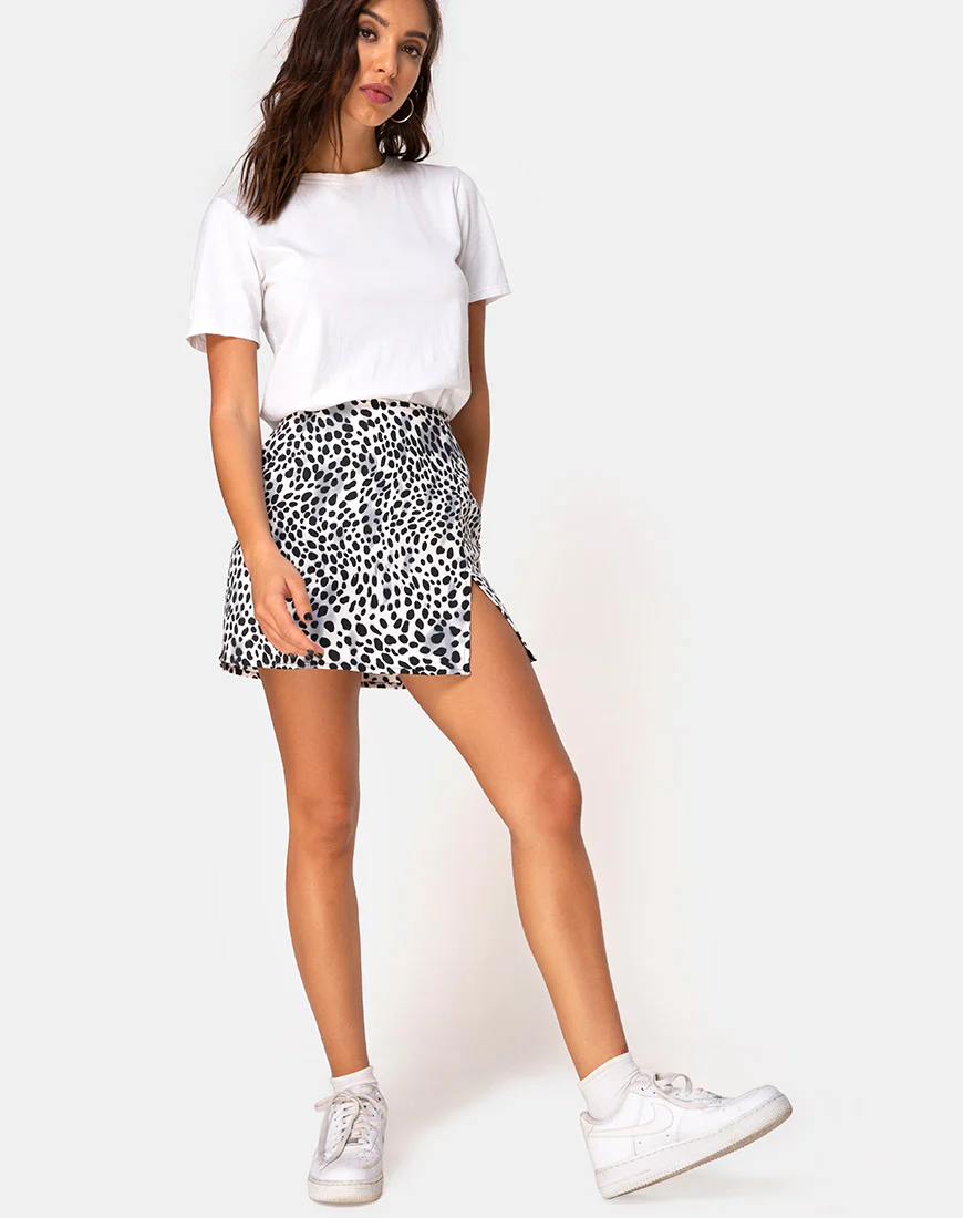 Pelmet Mini Skirt in Dalmatian - Image 5