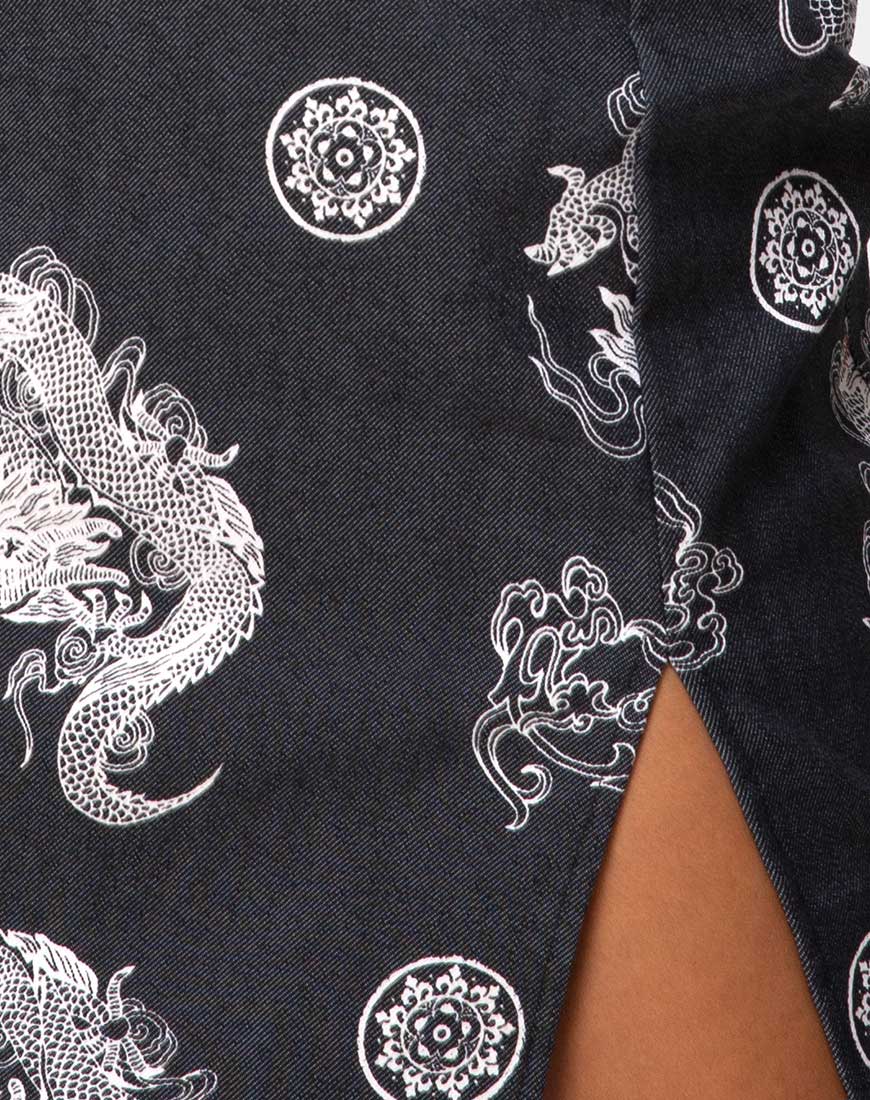 Pelmet Skirt in Dragon Black - Image 5
