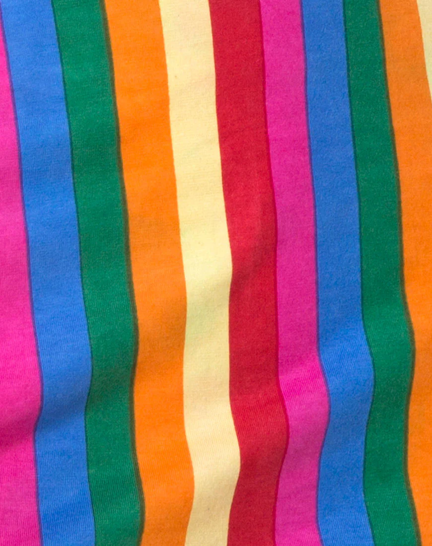 Pelmo Mini Skirt in Good Times Stripe  X Princess Polly - Image 5